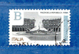 Italia ° -  2016 - Piazze D'Italia - Pizza Della Repubblica ROMA. Unif. 3760. Usato - 2011-20: Usati