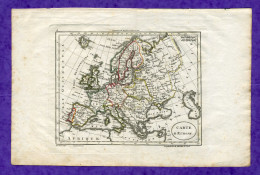 ST-FR Carte D'Europe Gravure Sur Cuivre Par Lapie 1817 Paris - Estampas & Grabados