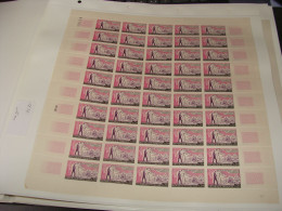 N° 1254 En Feuille De 50 Timbres Entières Neuves - Ganze Bögen