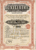 Générale AUXILIAIRE D'ENTREPRISES ÉLECTRIQUES; 4 1/2 % Obligation - Elettricità & Gas