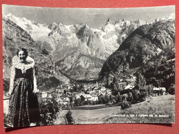 Cartolina - Courmayeur ( Valle D'Aosta ) E Catena Del Monte Bianco - 1957 - Otros & Sin Clasificación