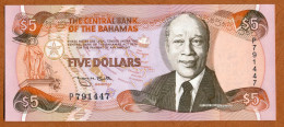 1995 // BAHAMAS // THE CENTRAL BANK // Five Dollars // AU+ // SPL+ - Bahama's