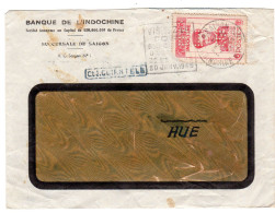 1942  " BANQUE DE L'INDOCHINE Envoyée à HUE " - Covers & Documents