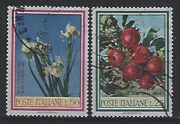 Italy 1967  Flora (o) Mi.1247-1248 - 1961-70: Usados