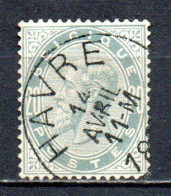 39 Gestempeld HAVRE - COBA 15 Euro - 1883 Leopold II.