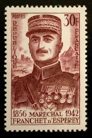 1956 FRANCE N 1064 MARÉCHAL FRANCHET D’ESPEREY - NEUF** - Unused Stamps