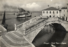 CARTOLINA ITALIA 1961 VENEZIA CHIOGGIA PONTE VIGO E LAGUNA Italy Postcard ITALIEN Ansichtskarten - Venezia (Venedig)