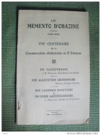 Mémento D'obazine 1142-1942 Consécration Abbatiale De St Etienne Aubazine Tulle - Tourism Brochures