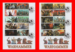 GB 2023 Warhammer Collector / Smilers Sheet First Day Covers (4) - 2021-... Ediciones Decimales