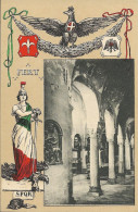 Cpa Trieste, Collection FERT, Devise Et Blason De La Maison De Savoie, Cattedrale, L'interno - Trieste