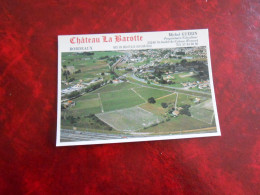 33 ST ANDRE DE CUBZAC Chateau La Barotte Guerin Viticulteur  Photo Carte Publicité Vin Vignoble  NON Circulée Gironde - Other & Unclassified