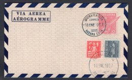 CUBA 1957 FDC Cover. Aerogramme (p4129) - Cartas & Documentos