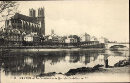 CPA Mantes La Jolie Yvelines, Die Kathedrale, Quai Des Cordeliers - Autres & Non Classés