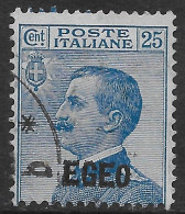 Italia Italy 1912 Colonie Egeo Michetti C25 Sa N.1 US - Egeo