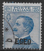 Italia Italy 1912 Colonie Egeo Michetti C25 Sa N.1 US - Egée