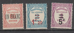 France Taxe N° 63 à 65** Série Compléte De 3 Valeurs - 1859-1959 Postfris