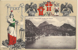 Cpa Riva, Collection FERT, Devise Et Blason De La Maison De Savoie,vista Dalla Strada Del Ponale - Otros & Sin Clasificación