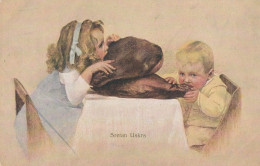 Sretan Uskrs Happy Easter Children Eating Pork Ham EdJobst - Pascua