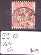 HELVETIE ASSISE - No 33  TOP OBLITERATION  - COTE: 60.- - Used Stamps