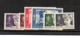 BELGIUM -1954- ANTI TB FUND SET OF 6 MINT NEVER HINGED,  SG CAT £42+ - Ungebraucht