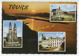 {91983} 37 Indre Et Loire Tours , Multivues ; La Cathédrale , L' Hôtel De Ville , Le Musée - Tours