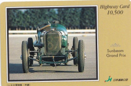 Japan Prepaid Highway Card 10500 -  Oldtimer Car Sunbeam Grand Prix - Japon