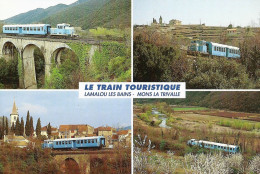 *CPM - 34 - LAMALOU LES BAINS - Le Train Touristique Entre Lamalou Et Mons La Trivalle - Multivue - Lamalou Les Bains