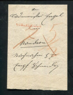 "BADEN" 1842, Vorphila-Brief Mit Rotem L1 "SCHLIENGEN", Innen "Grossh.Bad.Bezirksamt Muellheim" (L1187) - Precursores