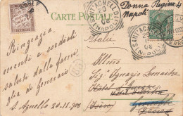 CP. 20 11 1908. ITALE. CAPRI. SANT'AGNELLO. JUSQU'A GRENBLE. TAXE 10c       / 2 - 1859-1959 Lettres & Documents
