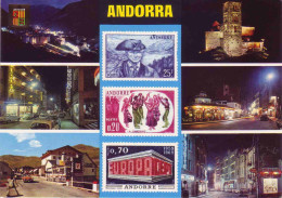 (99). Andorre Andorra Ed Cedosa N° 118 Bonics Aspectes & 214 Fleurs Timbre Sur Carte - Andorra