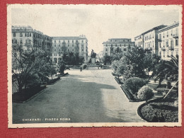 Cartolina - Chiavari ( Genova ) - Piazza Roma - 1935 - Genova