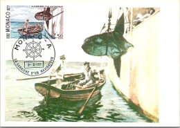 CARTE MARINE NAVIRE - Carrière D'un Navigateur - Carte Philatélique Avec Timbre Monaco 1977 - Autres & Non Classés