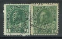 CANADA - 1912/22, KING GEORGE V STAMPS SET OF 2, USED. - Gebraucht