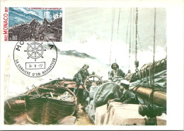 CARTE MARINE  NAVIRE - Carrière D'un Navigateur - Carte Philatélique Avec Timbre Monaco 1977 - Andere & Zonder Classificatie
