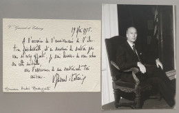 Valéry GISCARD D’ESTAING – Lettre Autographe Signée – Anniversaire élection Présidentielle 1975 - Personnages Historiques