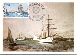 CARTE MARINE NAVIRE - Carrière D'un Navigateur - Carte Philatélique Avec Timbre Monaco 1977 - Altri & Non Classificati