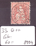 HELVETIE ASSISE - No 33  TOP OBLITERATION   - COTE: 60.- - Used Stamps