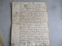 LOT DE 2  MANUSCRIT CACHET GENERALITE MAYENNE 1711 MAGDELEINE  A DECHIFFRER MOULIN OLLIVET - Historical Documents