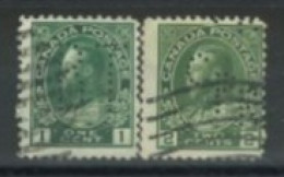 CANADA - 1912/22, KING GEORGE V STAMPS SET OF 2, USED. - Oblitérés