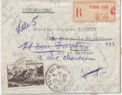 LETTRE  R D    CAD  PARIS  XVII   140  AV   WAGRAM - Handstempel