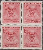 08/ Pof. 104, 4-block - Unused Stamps