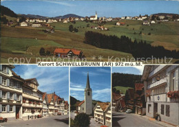 11701688 Schwellbrunn Panorama Dorfpartien Mit Kirche Schwellbrunn - Sonstige & Ohne Zuordnung