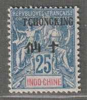 TCH'ONG K'ING - N°39 * (1903) 25c Bleu - Ongebruikt