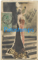 228217 ARTIST L'SAULIER ACTRESS VINTAGE CIRCULATE TO URUGUAY POSTAL POSTCARD - Artistas