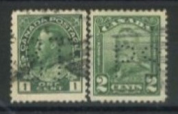 CANADA - 1912/28, KING GEORGE V STAMPS SET OF 2, USED. - Gebruikt