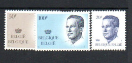 BELGIUM -1982 - KING BAUDOIN 20FR,50FR AND 100FR MINT NEVER HIGED ,  SG CAT £29.75 - Unused Stamps