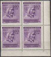 14/ Pof. 103, Corner 4-block, Print Plate 2 - Unused Stamps