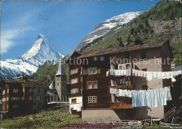 11701352 Zermatt VS Alte Dorfpartie Mit Matterhorn  - Autres & Non Classés