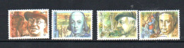 BELGIUM -1986 - CELEBRITIES SET OF 4  MINT NEVER HIGED ,  SG CAT £7.30 - Unused Stamps