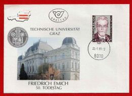 FDC  50. Todestag Friedrich Emich   Vom 22.1.1990 - FDC